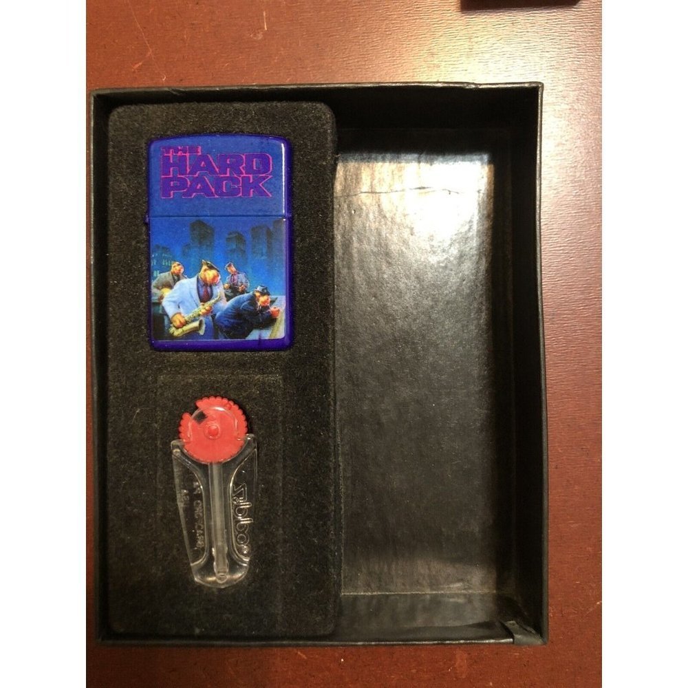 JOE CAMEL THE HARD PACK ZIPPO PURPLE MATTE The Hard Pack Gift Set Never Fired